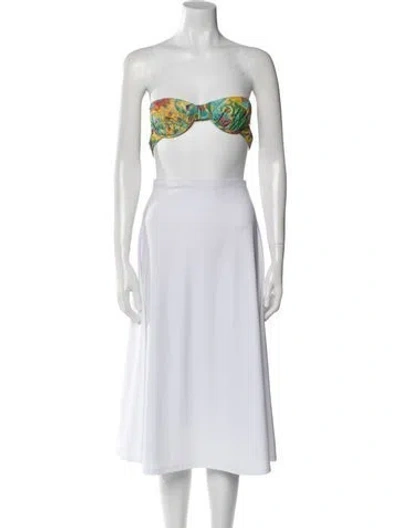 Pre-owned Marni Strapless Crop Top In White