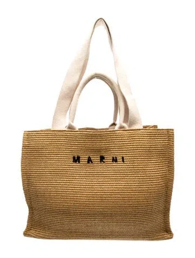 Pre-owned Marni Straw Tote In Brown