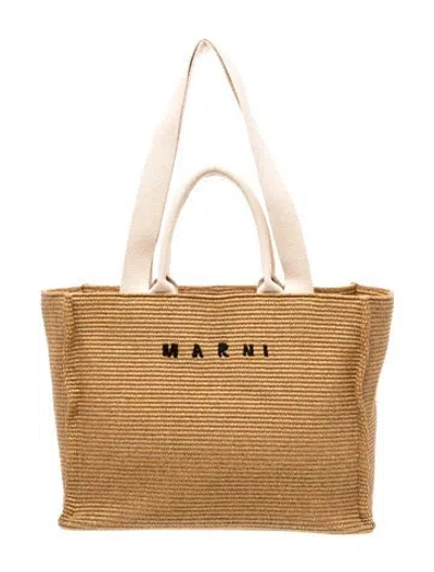 Pre-owned Marni Straw Tote In Brown