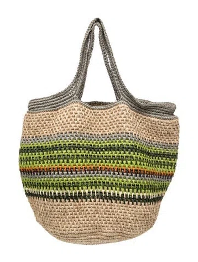 Pre-owned Marni Straw Tote In Neutral