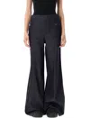 Marni Wide Leg Cotton Jeans With Raw Finish In Black