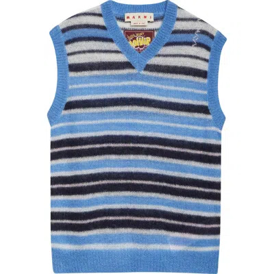 MARNI MARNI STRIPE BRUSHED MOHAIR BLEND SWEATER VEST