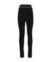 Marni Stripe-detail High-waisted Leggings In Black