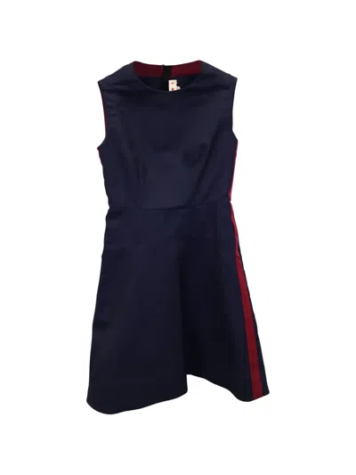 Pre-owned Marni Stripe-detail Sleeveless Mini Dress In Blue