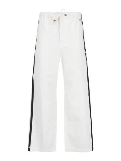 Marni Stripe Detail Trousers In White