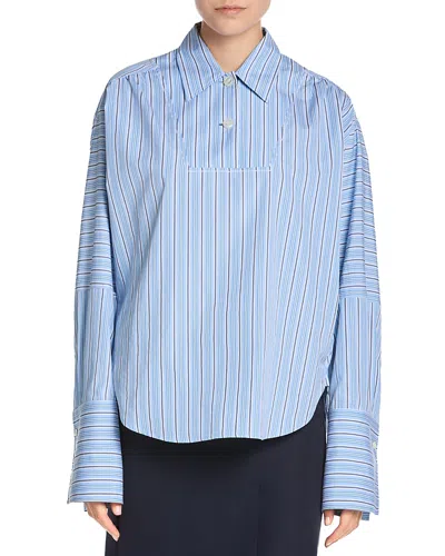 Marni Stripe Long Sleeve Shirt In Blue