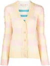 Marni Stripe-pattern Cardigan In 黄色
