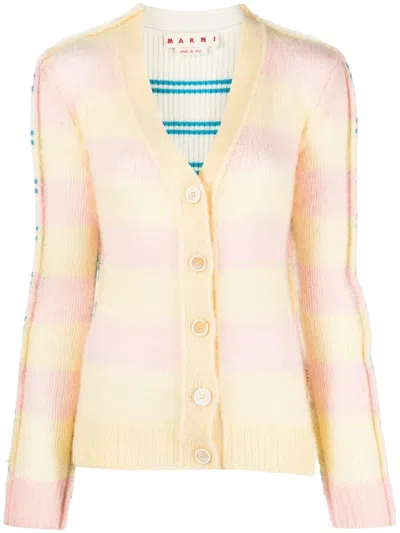 MARNI STRIPE-PATTERN CARDIGAN