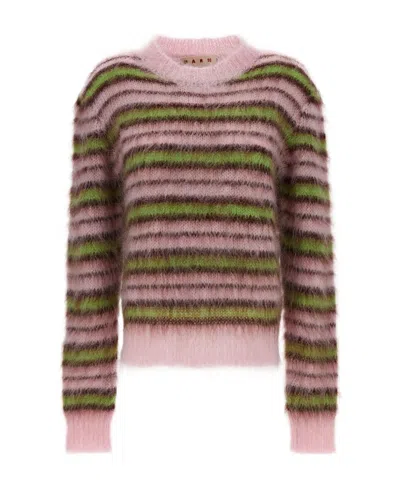 MARNI MARNI STRIPED CREWNECK KNIT JUMPER