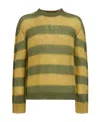 Marni Stripe-print Knit Jumper In Green