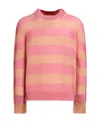 Marni Stripe-print Knit Jumper In Pink