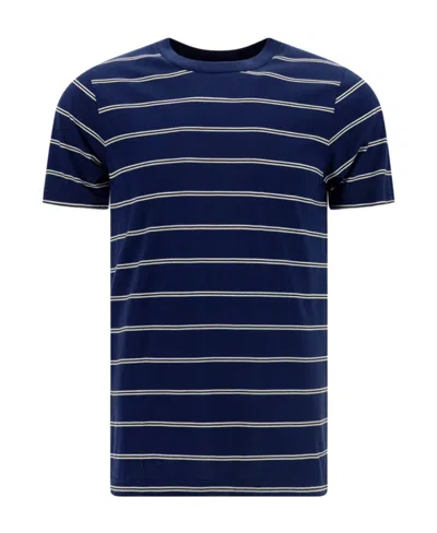 Marni Stripe-print Short-sleeved T-shirt In Blue