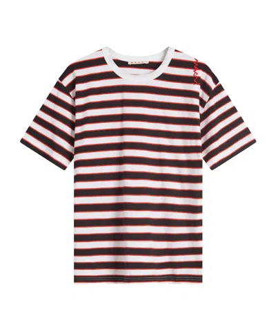 Marni Stripe T-shirt In Multicolor