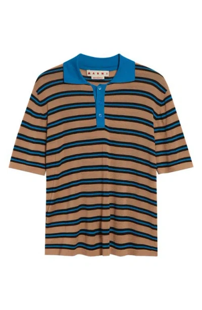 Marni Stripe Virgin Wool Polo In Multi