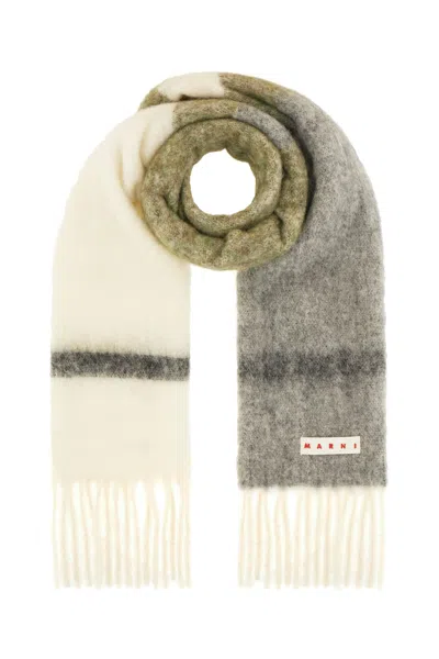 MARNI STRIPED ALPACA SCARF