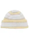 Marni Striped Beanie In Yellow