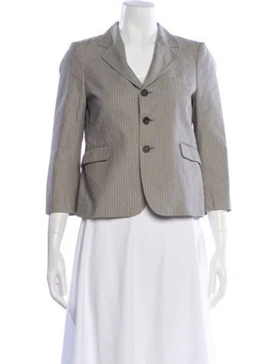 Pre-owned Marni Striped Blazer In Gray