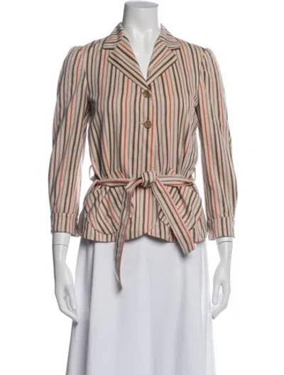 Pre-owned Marni Striped Blazer W/ Tags In Neutral