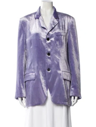 Pre-owned Marni Striped Blazer W/ Tags In Purple