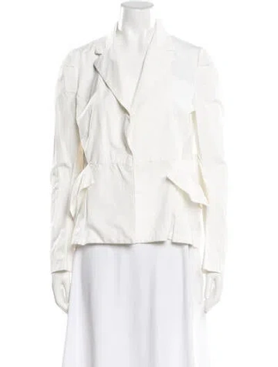 Pre-owned Marni Striped Blazer In White
