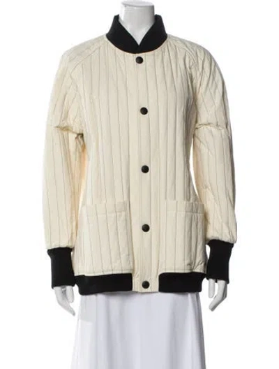 Pre-owned Marni Striped Bomber Jacket In Neutral
