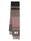 Marni Logo Patch Wool Blend Scarf In Multicolor