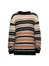 Marni Crew Neck Mohair Blend Sweater With Striped Pattern