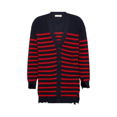 Pre-owned Marni Striped Cardigan 'blumarine' | Multi-color | Men's Size 46 In Multicolor