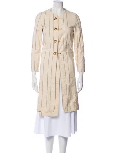 Pre-owned Marni Striped Coat In Neutral