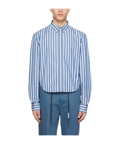 Marni Blue Striped Shirt In Stb37 Opal