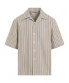 Marni Striped Cotton Shirt In Gray