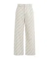 Marni Men Beige Striped Denim Jeans In White