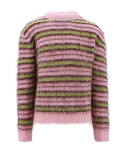 MARNI MARNI STRIPED CREWNECK KNITTED JUMPER