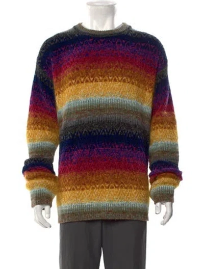 Pre-owned Marni Striped Crew Neck Pullover In Brown