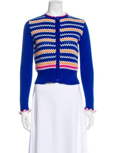 Pre-owned Marni Striped Crew Neck Sweater In Blue