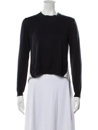 Pre-owned Marni Striped Crew Neck Sweater In Blue