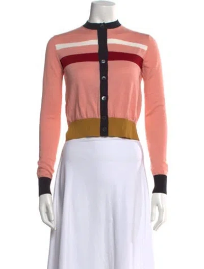 Pre-owned Marni Striped Crew Neck Sweater In Pink