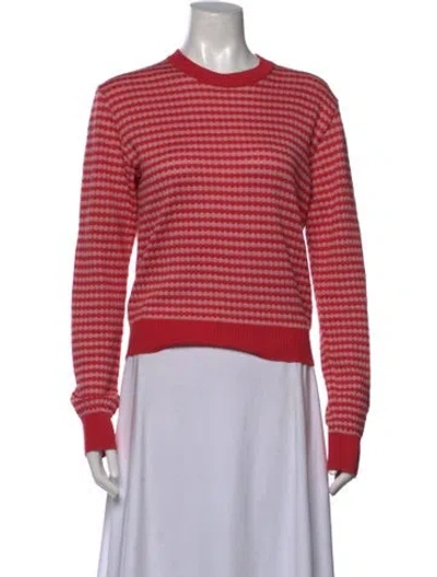 Pre-owned Marni Striped Crew Neck Sweatshirt In Pink