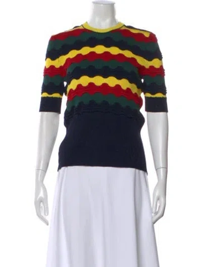 Pre-owned Marni Striped Crew Neck Top W/ Tags In Blue
