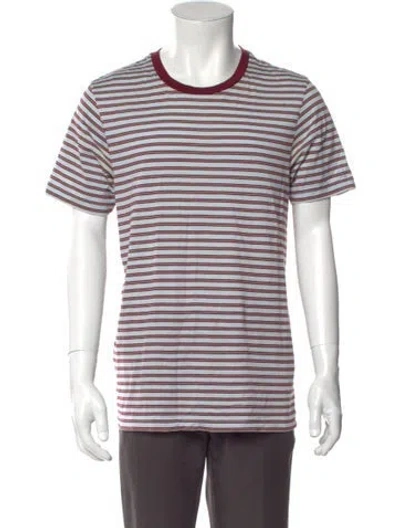 Pre-owned Marni Striped Crew Neck T-shirt In Blue