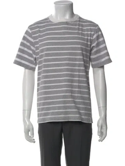 Pre-owned Marni Striped Crew Neck T-shirt In Gray