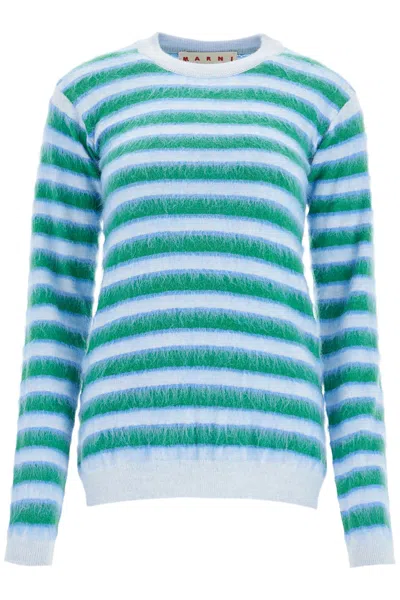 MARNI STRIPED CREWNECK PULLOVER