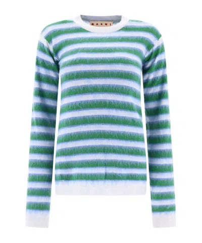 MARNI MARNI STRIPED CREWNECK SWEATER