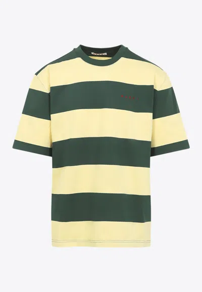 MARNI STRIPED CREWNECK T-SHIRT