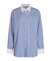 Marni Blue Striped Poplin Shirt In Blue