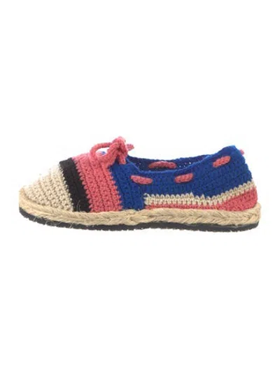 Pre-owned Marni Striped Espadrilles In Blue