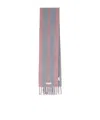 Marni Striped Fringed Scarf In Gray