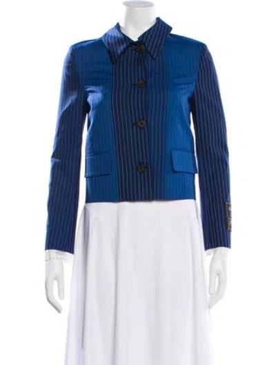 Pre-owned Marni Striped Jacket In Blue