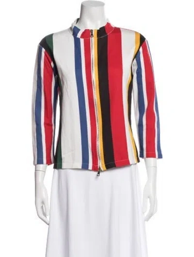 Pre-owned Marni Striped Jacket In White