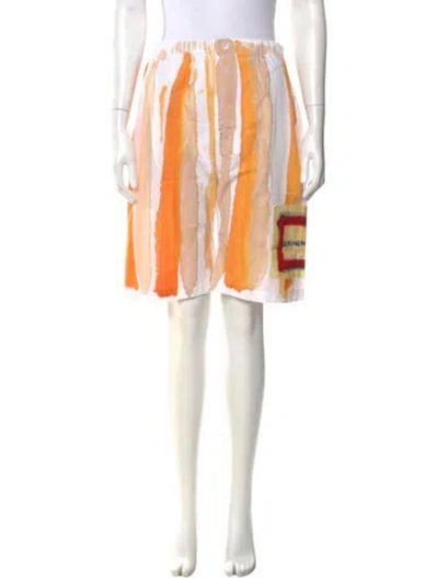 Pre-owned Marni Striped Knee-length Shorts In Orange